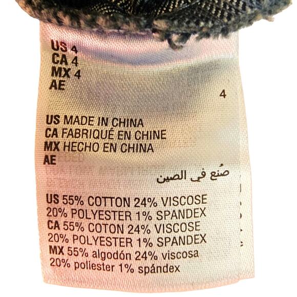 Charter Club Denim Jean Sailor Nautical Classic Cottagecore Skirt w/ Buttons - Picture 5 of 5